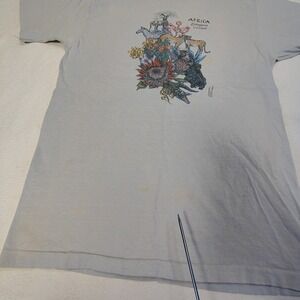 Vintage 80s Jim Morris Africa Endangered Continent T-Shirt MensBlue Anvil 1984